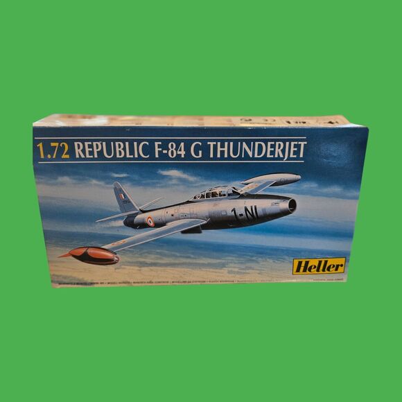 NEW Vintage Heller 1:72 Model Airplane Kit Republic F-84 G ThunderJet #80278 - Picture 1 of 6